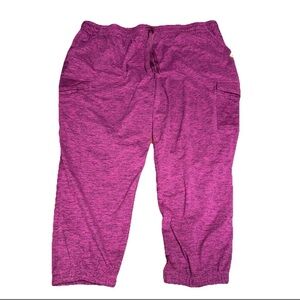 Torrid Pink Heathered Wmns Relaxed Active Jogger Sz 3 Drawstring Pockets Preppy